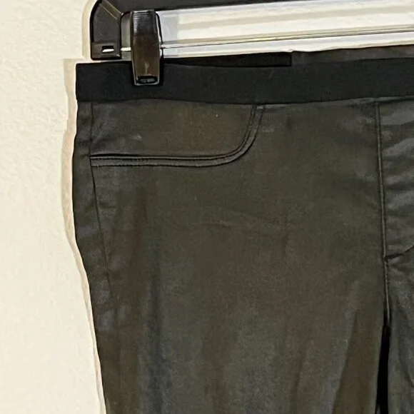 Helmut Lang Legging LBack Pull On Coated Black Skinny Pant Size 27 - Picture 4 of 10